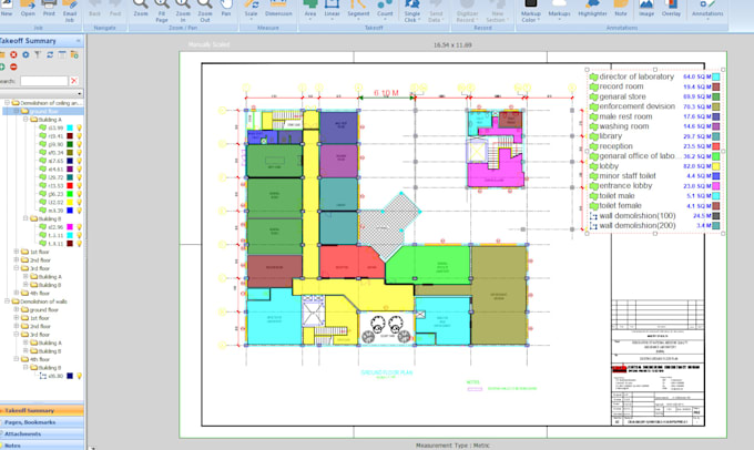 provide accurate finishes quantity takeoff using planswift