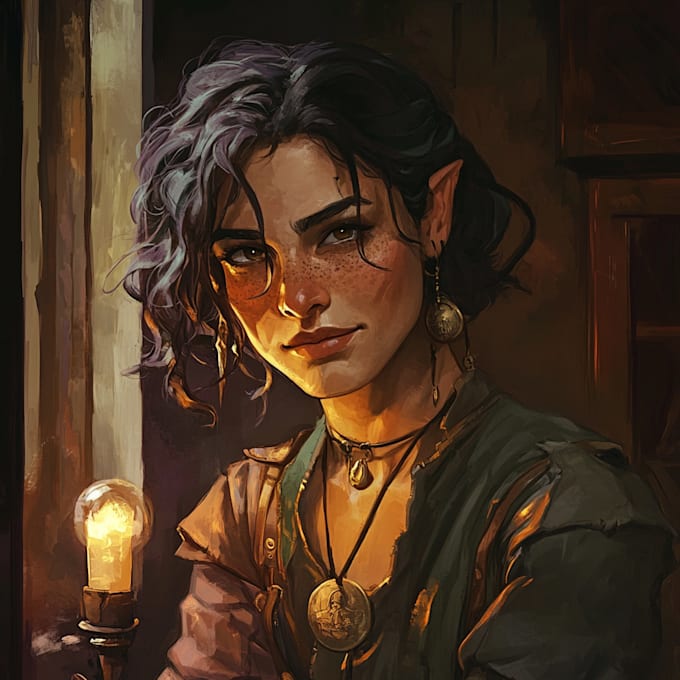 fantasy dnd character illustration