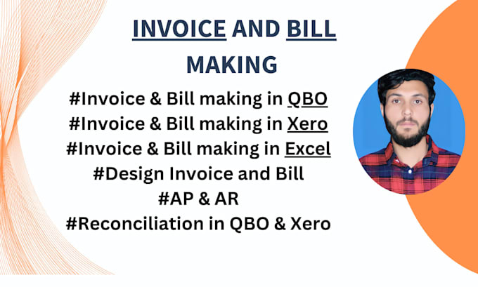 design custom invoice and bill for quickbooks online and xero