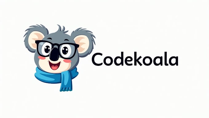 make a high quality code koala mascot logo with express delivery