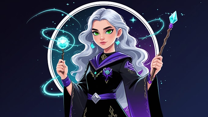 make amazing wizard logo with express delivery