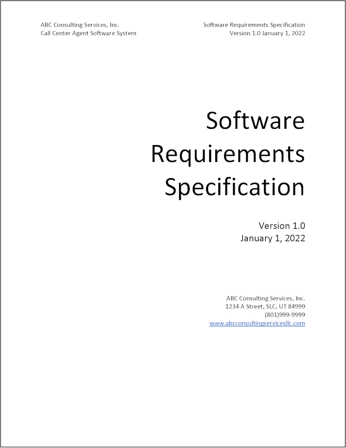 write software requirements specification srs, use cases, and software