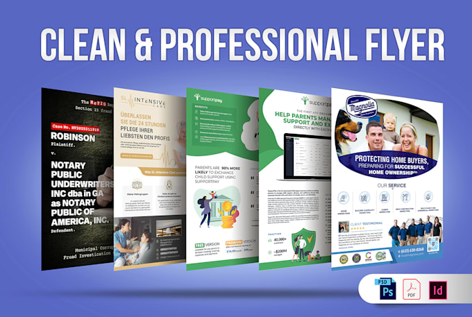 design a clean and simple professional flyer