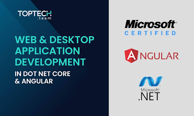 develop web and desktop apps in dot net core and angular