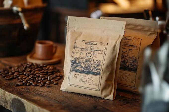 design coffee bag, coffee packaging and coffee label