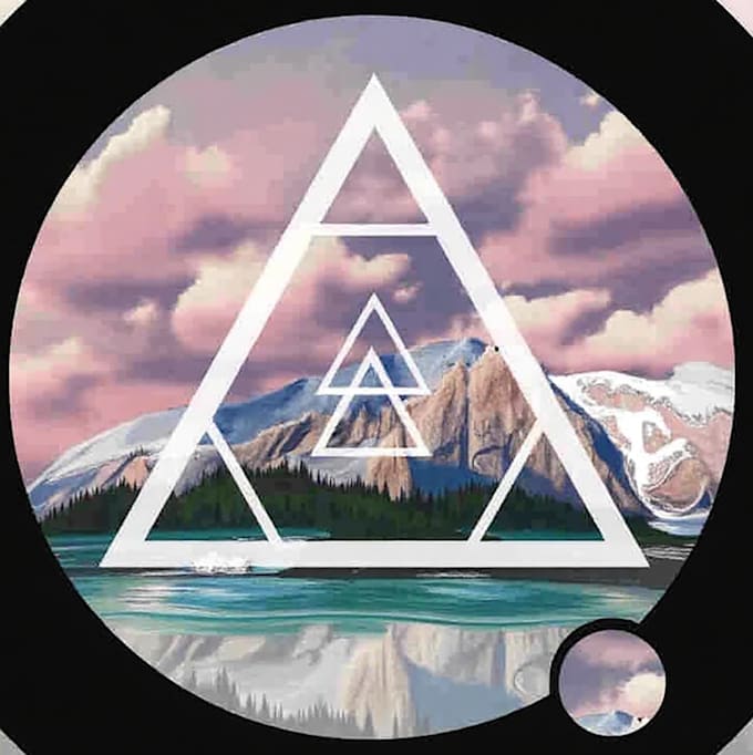 create abstract digital geometric art
