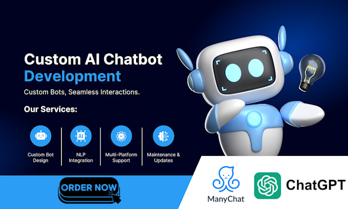 build an ai chatbot, ai saas solution, or chatbot with chatgpt or manychat