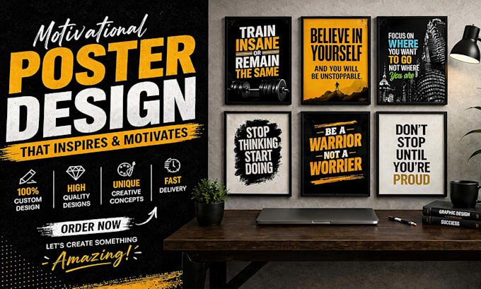 design premium wall art and high converting  business posters