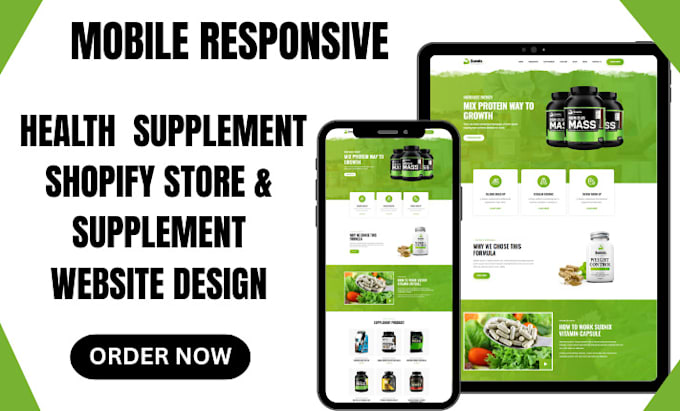 health supplement shopify store supplement website