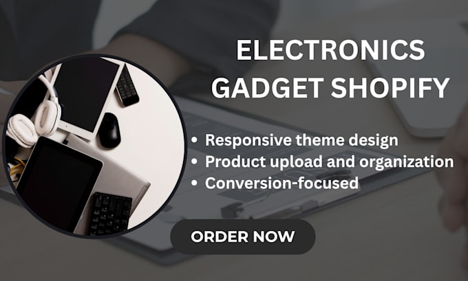 design high converting electronics gadget shopify store smart tech brand website