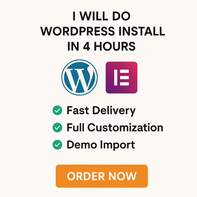 do wordpress install in 4hours
