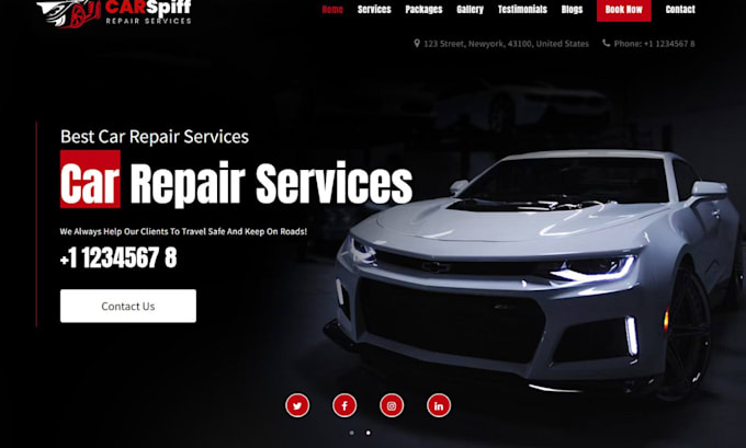 design car detailing website, auto detailing car wash website