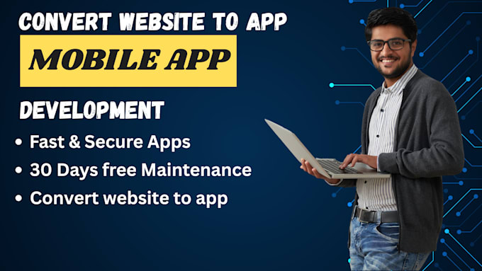 convert your website to ios and android app using flutter