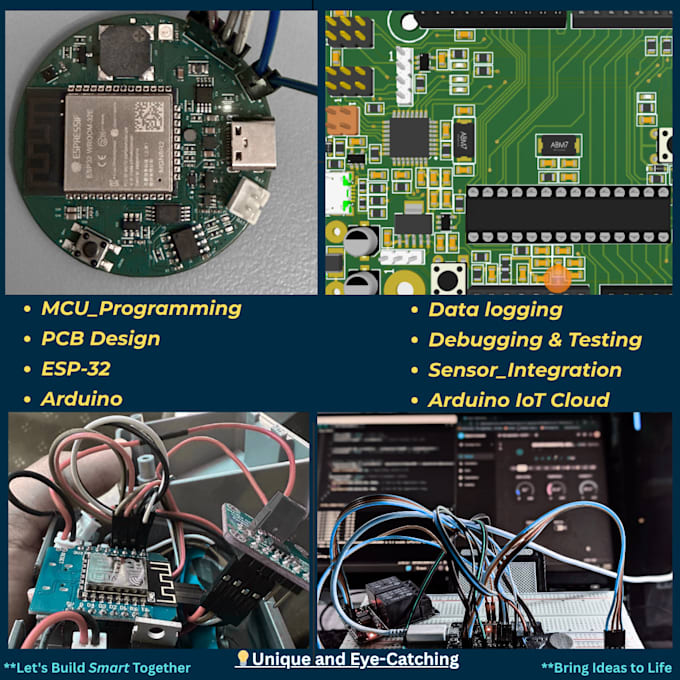 do expert iot automation arduino stm and esp32 with sensor testing pcb