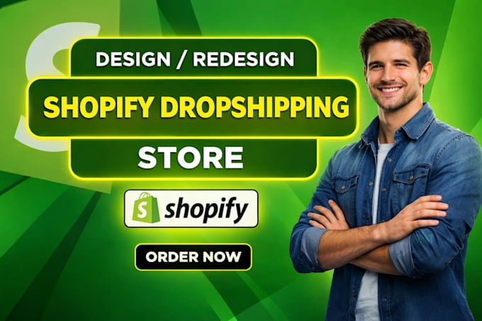 create shopify store, build shopify website design, shopify dropshipping website
