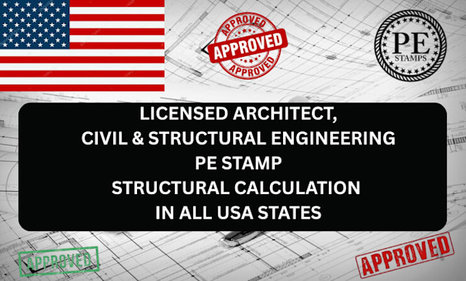 licensed architect, structural engineering pe stamp in new hampshire new york