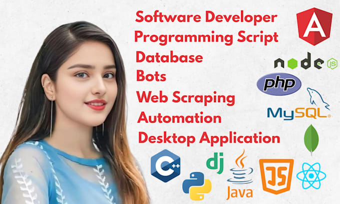 script java python bot c cpp sql database coding programming project developer