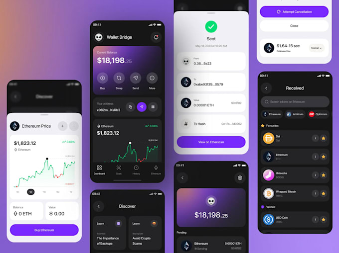 develop crypto wallets app, defi apps crypto wallet web app