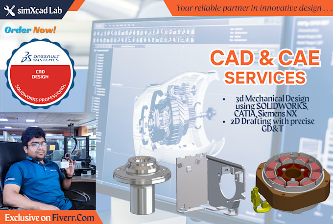 do design industrial drawing step parasolid using solidworks