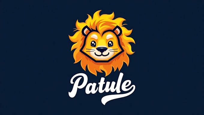 make lion mascot logo design without any copyright concept