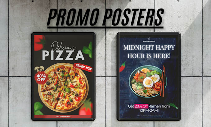 design a food or restaurant poster to boost your sales