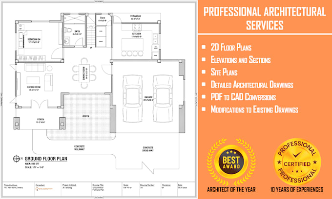 create professional architectural drawings and autocad 2d floor plans