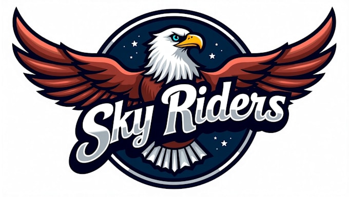 design realistic eagle mascot logo with creative concepts
