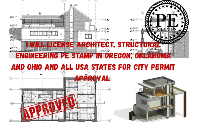 license architect, structural engineering pe stamp in oregon, oklahoma and ohio