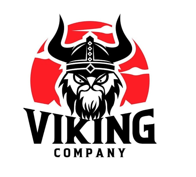 create modern and luxury skull viking mascot logo