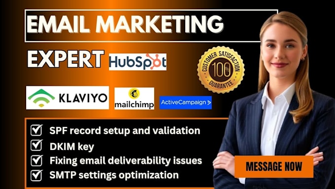 do full setup of email marketing in klaviyo mailchimp brevo for best result