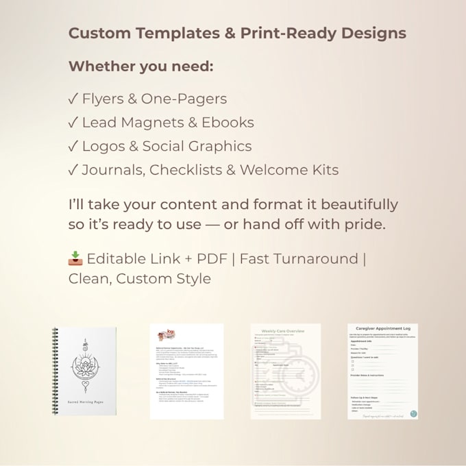 design business templates and professional marketing materials