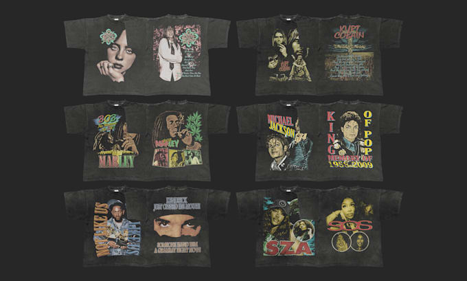 design a crazy vintage style bootleg rap tee for you