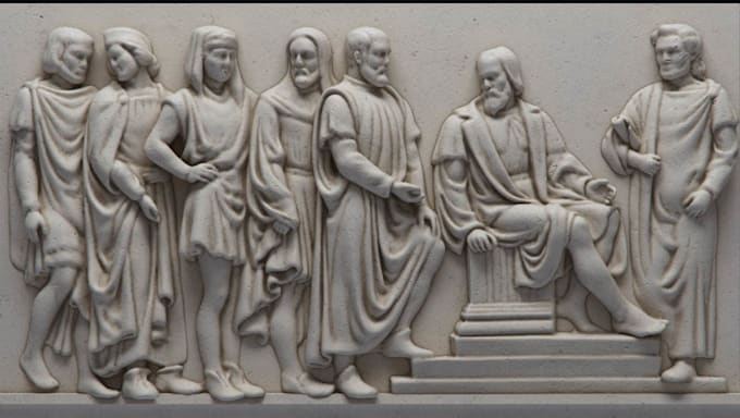 sculpt 3d bas relief, classic 3d wall sculpt, architecture bas relief, cnc model