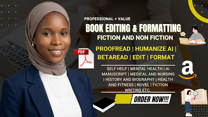 edit proofread format humanize mental health, self help, history, and ai content