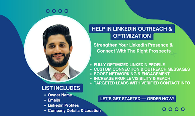 help in linkedin outreach and optimization