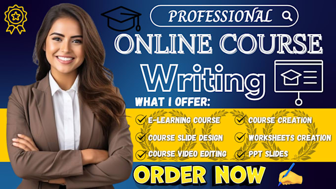 write and rewrite online course content, lesson plan, teachable course creation