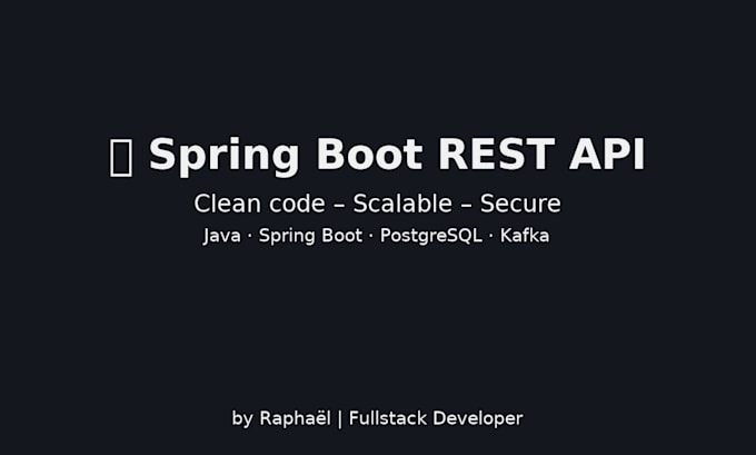 Build a secure and scalable rest api using spring boot by Raph_baron ...