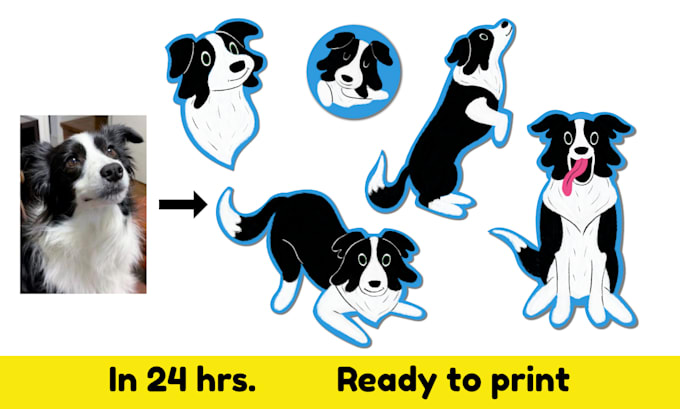 create custom stickers of your dog or cat from a photo