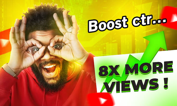 create eye catching youtube thumbnails design that drive high CTR
