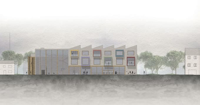 help render floor plans, sections, and elevations with photoshop and illustrator
