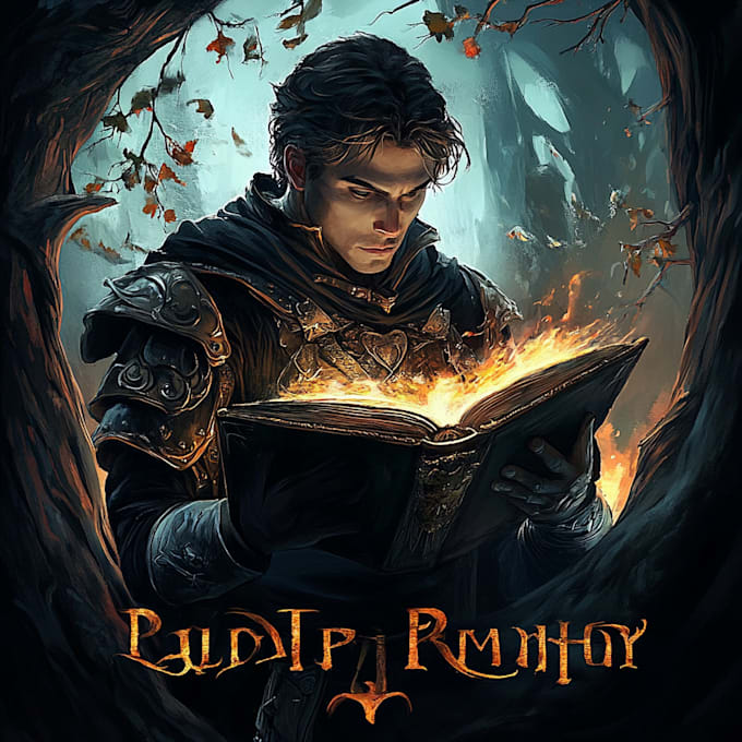 create an epic fantasy book cover