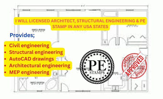 licensed architect structural engineering pe stamp in georgia connecticut