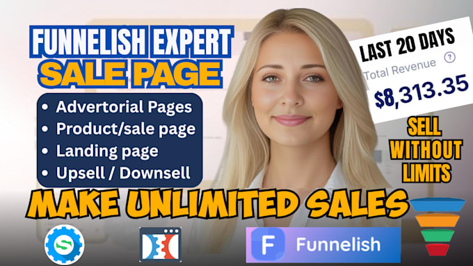 Design systemeio sales funnel, funnelish landing page, advertorial and ...