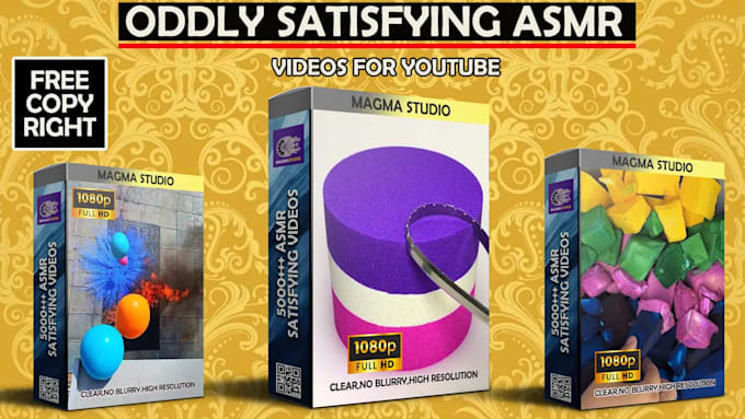 create 5000 monetizable relaxing, oddly satisfying,asmr videos