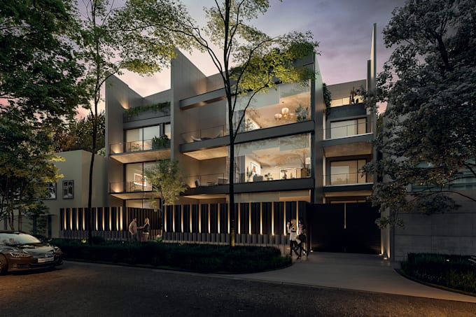 create photorealistic residential architectural 3d rendering