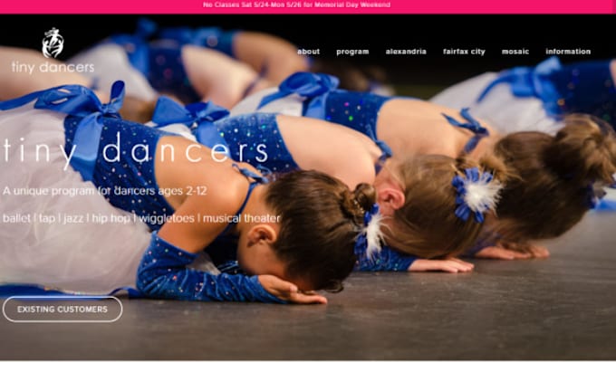 design wix wordpress dance studio website yoga website ballet dance website