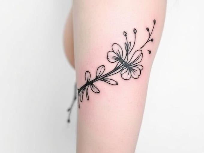 create minimal line art tattoo