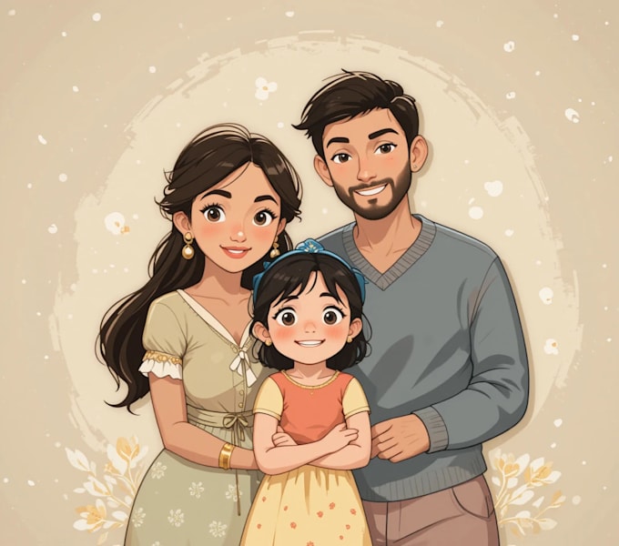 do a design a disney family portrait