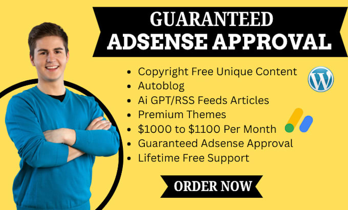 design wordpress site for google adsense approval
