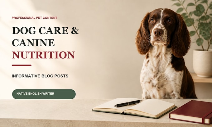 write dog care and canine nutrition blog posts